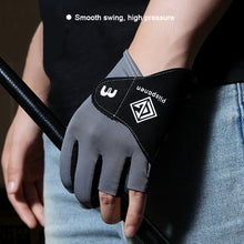 Load image into Gallery viewer, 1PC Fingerless Billiard Gloves For Left Hand Elastic Breathable Non-Slip Thin Snooker Gloves Self-Adhesive Cloth Fixed