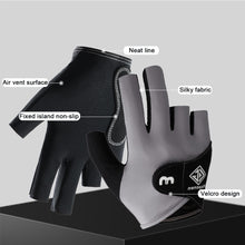Load image into Gallery viewer, 1PC Fingerless Billiard Gloves For Left Hand Elastic Breathable Non-Slip Thin Snooker Gloves Self-Adhesive Cloth Fixed