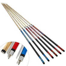 Load image into Gallery viewer, 1PC 146CM 1/2 Split Ash Billiard Cue 13MM Head Black 8 Pool Cue Wrap Grip Billiard Accessories