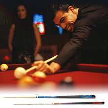 Load image into Gallery viewer, 1PC 146CM 1/2 Split Ash Billiard Cue 13MM Head Black 8 Pool Cue Wrap Grip Billiard Accessories