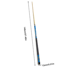 Load image into Gallery viewer, 1PC 146CM 1/2 Split Ash Billiard Cue 13MM Head Black 8 Pool Cue Wrap Grip Billiard Accessories
