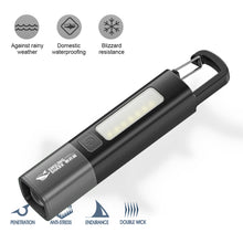 Load image into Gallery viewer, 1PC Multi-Function Telescopic Focus Long Range Flashlight COB Floodlight Side Camping Light With Hook Outdoor Portable Charging Bank