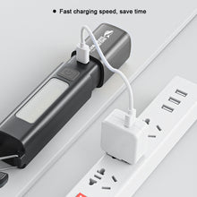 Load image into Gallery viewer, 1PC Multi-Function Telescopic Focus Long Range Flashlight COB Floodlight Side Camping Light With Hook Outdoor Portable Charging Bank