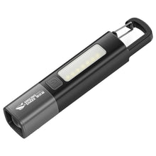 Load image into Gallery viewer, 1PC Multi-Function Telescopic Focus Long Range Flashlight COB Floodlight Side Camping Light With Hook Outdoor Portable Charging Bank