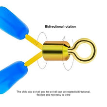 Load image into Gallery viewer, 10PCS Anti-Winding Silicone Quick Furcation Sub-Line Clip Figure 8 Ring Connector Fishing Gear Accessories