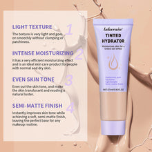 Load image into Gallery viewer, 5 Colors Tinted Moisturizer Waterproof Sweatproof Moisture Even Out Skin Tone Cover Blemishes Semi-matte Finish Facial Cream