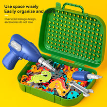 Load image into Gallery viewer, 230pcs Children DIY Tool Toys Set Electric Drill Screw Nuts 3D Puzzle Toy Pretend Play Tool Kits 2D/3D Educational Toy