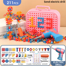 Load image into Gallery viewer, 156/211/351pcs Children's Toolbox Set Simulation Repair Tools Electric Drill Screwdriver Tool Kit Pretend Play Toy Plastic Toy