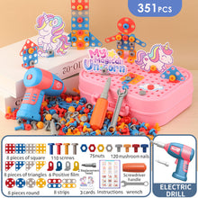 Load image into Gallery viewer, 156/211/351pcs Children's Toolbox Set Simulation Repair Tools Electric Drill Screwdriver Tool Kit Pretend Play Toy Plastic Toy