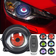 Load image into Gallery viewer, 3 Inch Car Dynamic Devil Eyes Lens Lights 12-36V Demon Red Eye Headlight Assembly Auto Retrofit Accessories