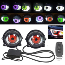 Load image into Gallery viewer, 3 Inch Car Dynamic Devil Eyes Lens Lights 12-36V Demon Red Eye Headlight Assembly Auto Retrofit Accessories