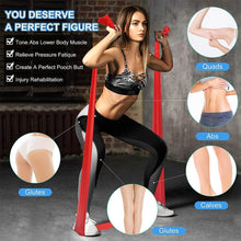 Load image into Gallery viewer, Colorful Yoga Resistance Band Long Training Stretch Bands for Physical Therapy Lower Body home Strength Elastic Exercise Bands