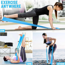 Load image into Gallery viewer, Colorful Yoga Resistance Band Long Training Stretch Bands for Physical Therapy Lower Body home Strength Elastic Exercise Bands