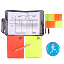 Load image into Gallery viewer, Football Referee Card Game Referee Patrol Flag Red And Yellow Card With Pencil Football Warning Card And Edge Picker