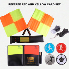 Load image into Gallery viewer, Football Referee Card Game Referee Patrol Flag Red And Yellow Card With Pencil Football Warning Card And Edge Picker
