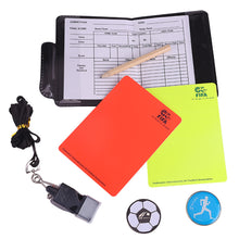 Load image into Gallery viewer, Football Referee Card Game Referee Patrol Flag Red And Yellow Card With Pencil Football Warning Card And Edge Picker