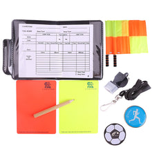 Load image into Gallery viewer, Football Referee Card Game Referee Patrol Flag Red And Yellow Card With Pencil Football Warning Card And Edge Picker
