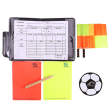 Load image into Gallery viewer, Football Referee Card Game Referee Patrol Flag Red And Yellow Card With Pencil Football Warning Card And Edge Picker