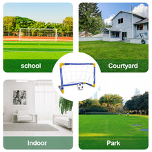 Load image into Gallery viewer, Indoor Outdoor Mini Folding Soccer Goal Net Plastic Football Post Frame Set Inflatable Kids Sport Toys For Indoor Outdoor Team Games