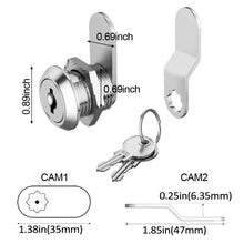Load image into Gallery viewer, Camper Push Lock 30mm RV Caravan Boat Motor Car Home Cabinet Drawer Latch Button Locks For Furniture Hardware Accessories