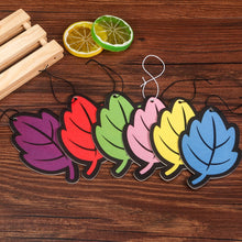 Load image into Gallery viewer, Car Air Freshener Perfume Pendants Vehicle Cartoon Leave Solid Fragrance Piece Auto Slice Aroma Rearview Mirror Ornament