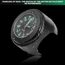 Load image into Gallery viewer, Motorcycle Handlebar Luminous Clock Mount Black for 22mm-25mm Scooter Bicycle Handlebar Waterproof Time Display Aluminum Quartz Watch