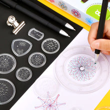 Load image into Gallery viewer, 22pcs Spirograph Ruler Set Geometric Ruler Mathematical Roulette Drawing Tools Learning Painting Puzzle Toys Spirograph Art Tool
