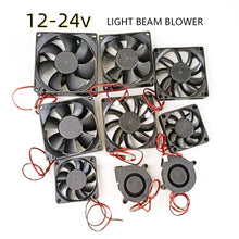 Load image into Gallery viewer, 9025 8025 8015 6015 5015 12V 24V Cooling Fan Brushless Motor Case Quiet Beam Lamp Fan Snail Turbine Blower Heat Dissipation