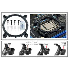Load image into Gallery viewer, 6/4/2 Heatpipes RGB CPU Cooler Radiator Silent PWM 4/3PIN For Intel LGA775/1150/1151/1155/1156/1356/1366/1200/1700 Ventilador