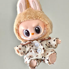 Load image into Gallery viewer, Large and Small Labubu Spring Autumn Pajama Set Fashionable Exquisite Keychain Doll Clothes Set Dolls Decoration Accessories