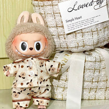 Load image into Gallery viewer, Large and Small Labubu Spring Autumn Pajama Set Fashionable Exquisite Keychain Doll Clothes Set Dolls Decoration Accessories