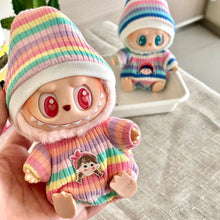 Load image into Gallery viewer, Exquisite Fashionable Jumpsuit Hat Set Mini Cute Doll Replacement Clothes Dolls Decoration Accessories for 15/17cm Labubu Doll