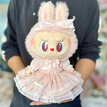 Load image into Gallery viewer, Fashionable Doll Clothes Exquisite Pink Dress Set Mini Cute Doll Replacement Clothes Dolls Decoration Accessories for 38cm Labubu Doll