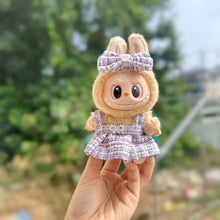 Load image into Gallery viewer, Pearl Bow Dress Set Mini Fashionable Keychain Doll Clothes Cute Exquisite Dolls Decoration Accessories for 15/17CM Labubu Doll