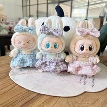Load image into Gallery viewer, Pearl Bow Dress Set Mini Fashionable Keychain Doll Clothes Cute Exquisite Dolls Decoration Accessories for 15/17CM Labubu Doll