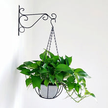 Load image into Gallery viewer, Metal Lantern Flower Basket Feeder Hook Home Bird Street Lamp Bracket Outdoor Hook Metal Wall Hanging Basket Hook