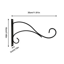 Load image into Gallery viewer, Metal Lantern Flower Basket Feeder Hook Home Bird Street Lamp Bracket Outdoor Hook Metal Wall Hanging Basket Hook
