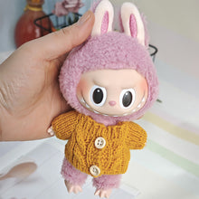 Load image into Gallery viewer, For 17cm Labubu Doll Clothes Fashion Clothes Knitted Sweater Doll Clothes Dolls Accessories Cute Decoration Little Clothes