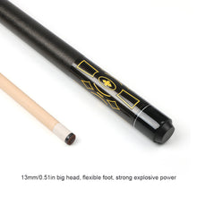 Load image into Gallery viewer, 1PC 145CM 1/2 Split Maple Billiard Cue 13MM Big Head Ferrule Beginner Leather Grip Billiard Cue