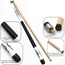 Load image into Gallery viewer, 1PC 145CM 1/2 Split Maple Billiard Cue 13MM Big Head Ferrule Beginner Leather Grip Billiard Cue