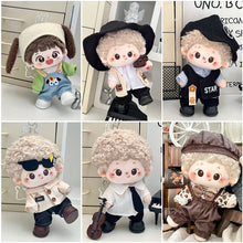 Load image into Gallery viewer, 20cm Cotton Doll Dress Up Toy Doll Male and Female Plush Strap Pants Baby Clothes Set Plush Doll Replacement Outfit