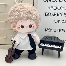 Load image into Gallery viewer, 20cm Cotton Doll Dress Up Toy Doll Male and Female Plush Strap Pants Baby Clothes Set Plush Doll Replacement Outfit