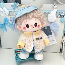 Load image into Gallery viewer, 20cm Cotton Doll Dress Up Toy Doll Male and Female Plush Strap Pants Baby Clothes Set Plush Doll Replacement Outfit