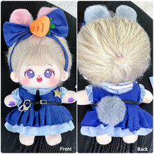 Load image into Gallery viewer, 20cm Cotton Doll Dress Cute Rabbit Officer Dress Set Little Girl Plush Doll Toy Dress Up MINI Clothes Outfit