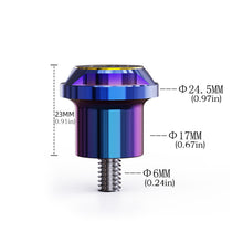 Load image into Gallery viewer, 2Pcs Burning Titanium CNC Motorcycle License Plate Screw Cover Shell Holes Plate Scooter Accessories for Electric Motorcycle Part M5/M6