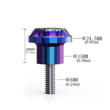 Load image into Gallery viewer, 2Pcs Burning Titanium CNC Motorcycle License Plate Screw Cover Shell Holes Plate Scooter Accessories for Electric Motorcycle Part M5/M6