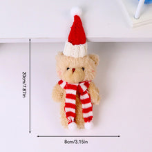 Load image into Gallery viewer, Plush Christmas Scarf Bear Gift Box Decoration Couple Bear Doll 20cm Xmas Stuffed Bear Toys Gifts