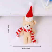 Load image into Gallery viewer, Plush Christmas Scarf Bear Gift Box Decoration Couple Bear Doll 20cm Xmas Stuffed Bear Toys Gifts
