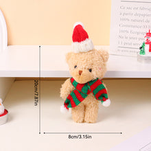 Load image into Gallery viewer, Plush Christmas Scarf Bear Gift Box Decoration Couple Bear Doll 20cm Xmas Stuffed Bear Toys Gifts