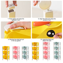 Load image into Gallery viewer, Small Cart Storage Rack Children's Toy Storage Rack Home Snack Bookshelf Picture Book Rack Movable Multi-layer Organizing Rack